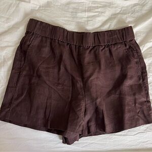 J Crew 3” Linen Stratus Short in Brown